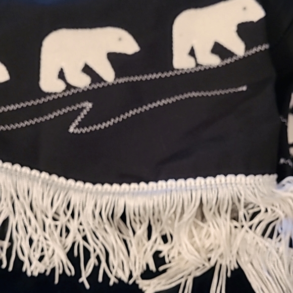 Northern Transition Black Polar Bear Fringe Jacket - Picture 4 of 11